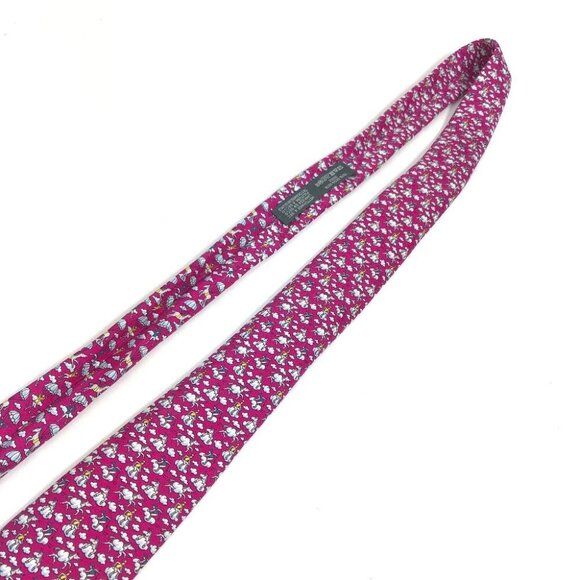 HERMES cloud hose Overall handle Fashion Accessories Necktie silk Purple Based - Picture 14 of 14